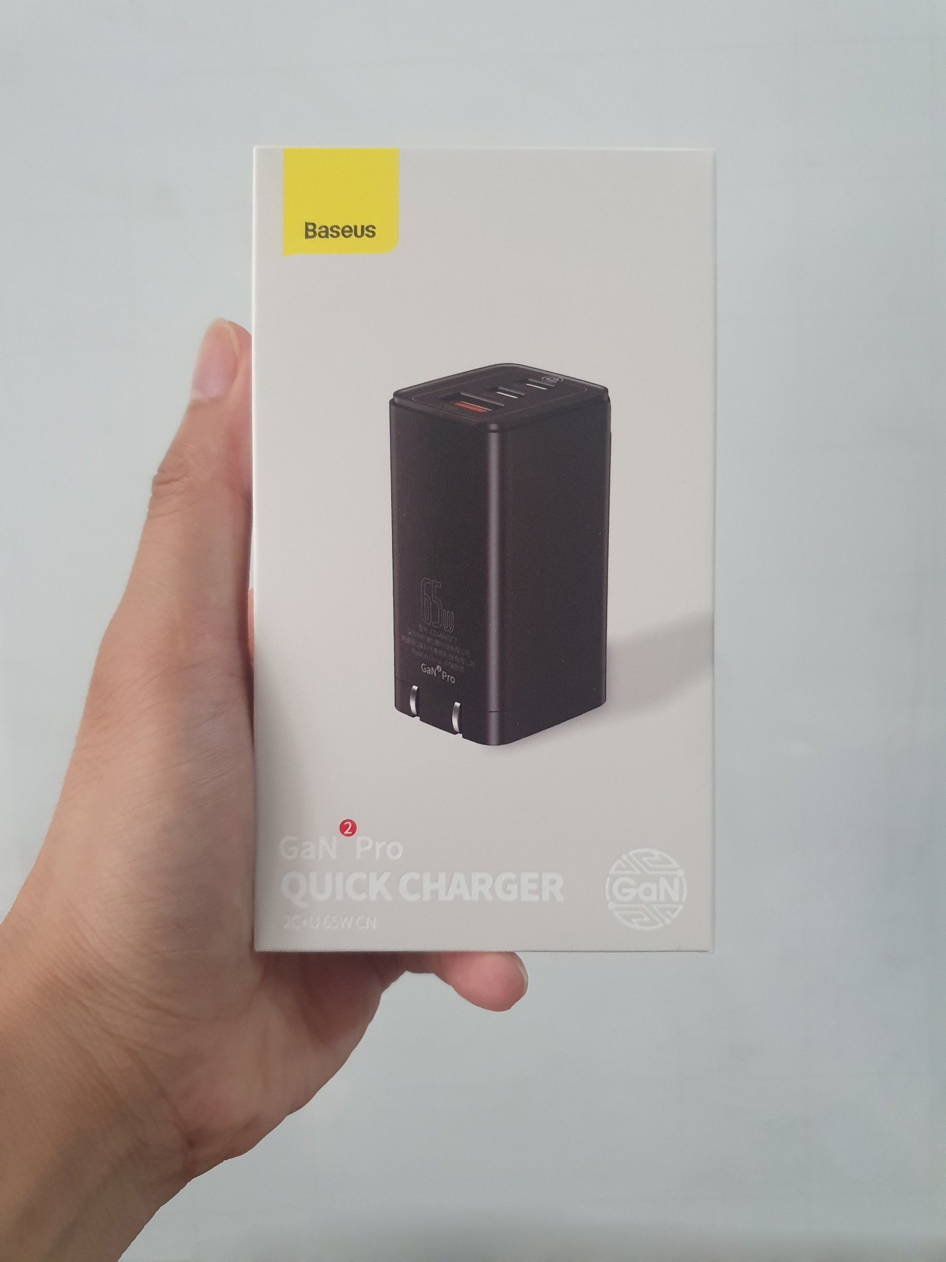 Củ Sạc Nhanh Baseus GaN2 Pro Quick Charger 65W Màu Đen (Type C x 2 + USB, Multi Quick Charge Protocol) - Hàng Chính Hãng