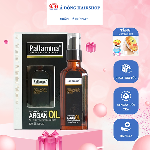 Tinh dầu Pallamina Moroccan Argan Oil Serum dưỡng bóng tóc cao cấp 60ml