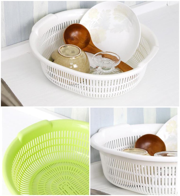 Rổ nhựa dáng oval thương hiệu Sanada Seiko 5.3L - Hàng nội địa Nhật Bản | Made in Japan