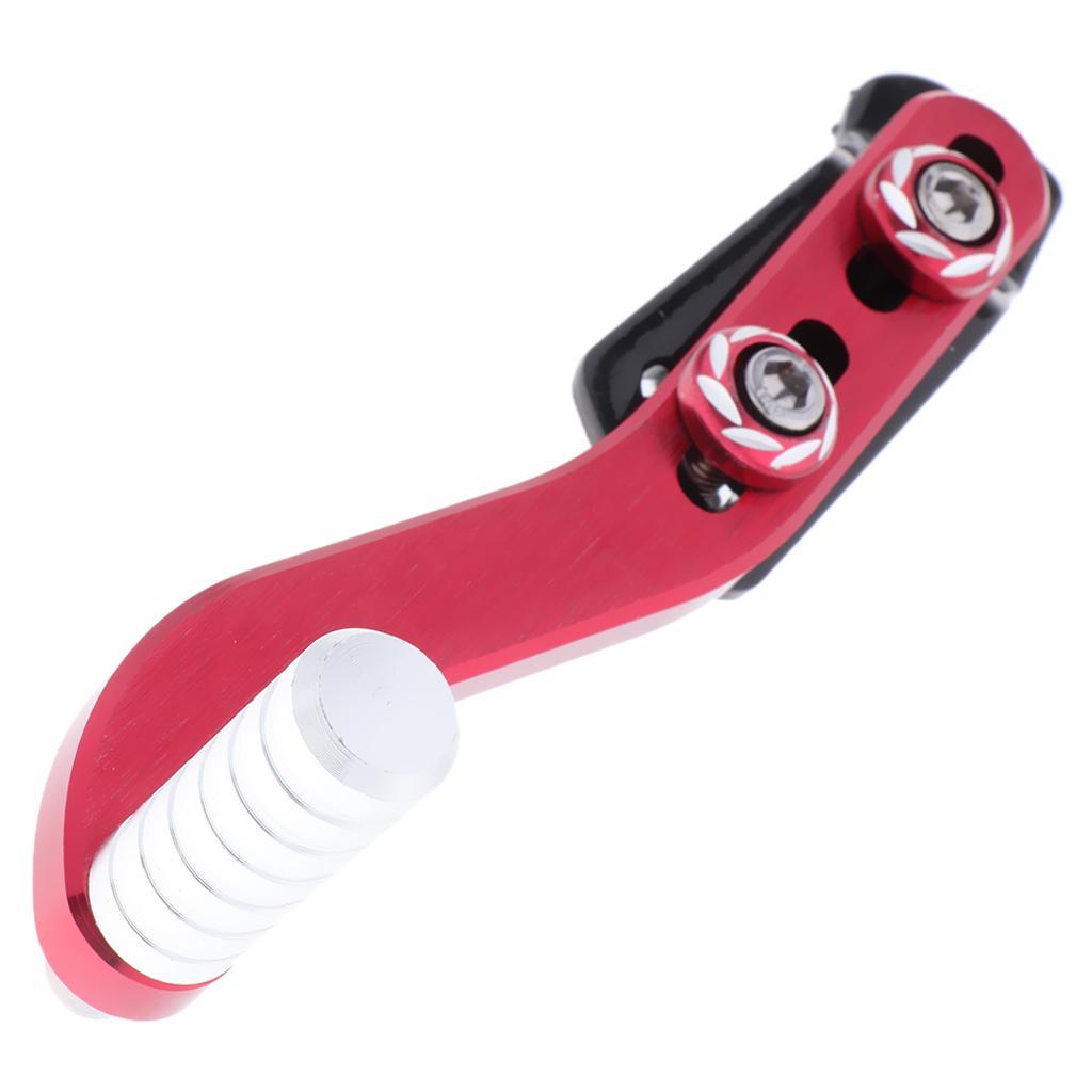 CNC Alloy Folding Gear Shift Shifter Lever for Motorcycle Scooter Black+Red
