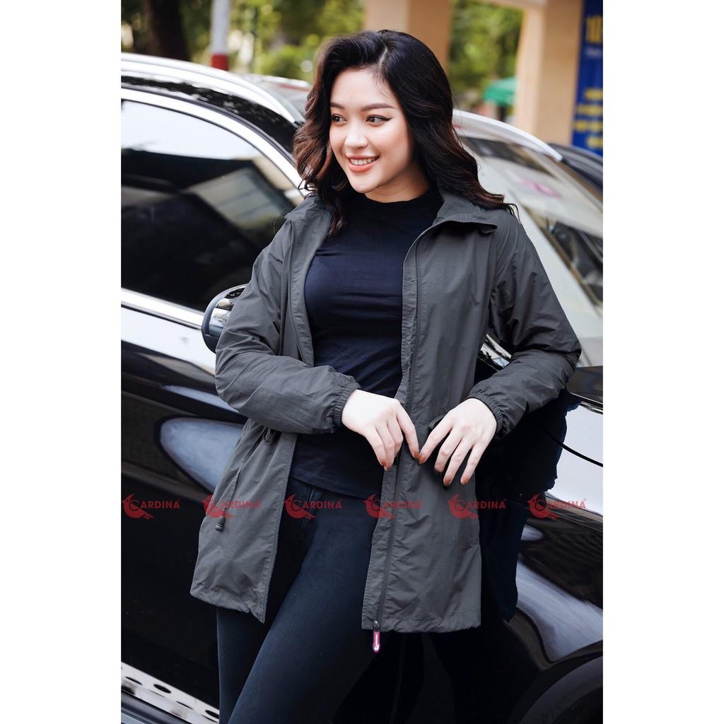 Áo Gió Nữ 2 Lớp Lót Luới Dáng Dài Siêu Phẩm Cản Gió, Giữ ấm, Áo Khoác Dù Nữ, siêu phẩm chống thấm nước