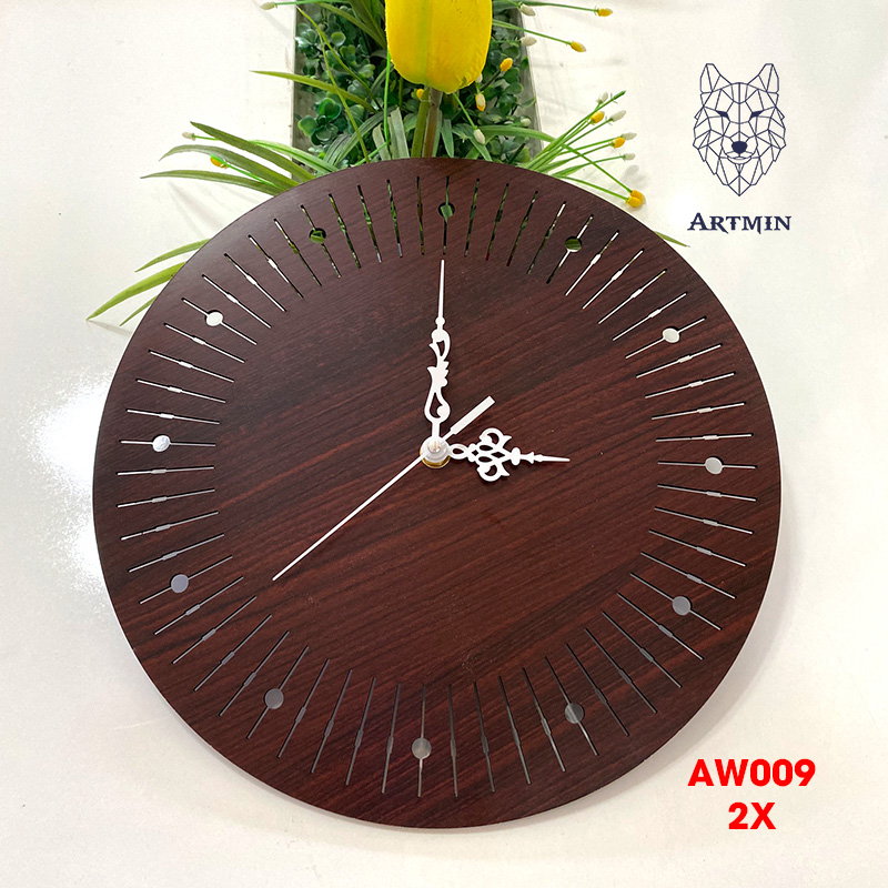 AW009 - Đồng Hồ Gỗ Treo Tường – Décor Trang Trí