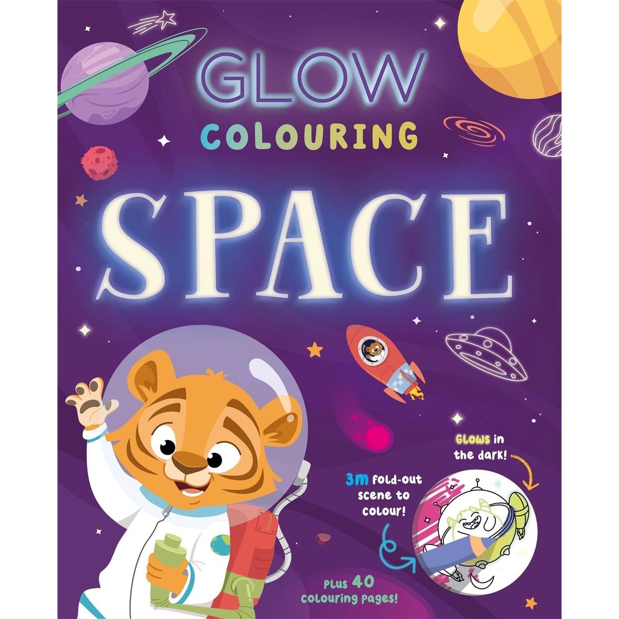 Sách Glow Colouring: Space