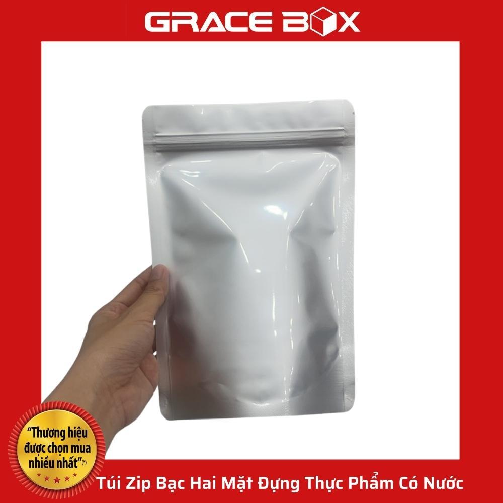 1Kg Túi Zip Bạc Hai Mặt Đựng Thực Phẩm Có Nước An Toàn - Siêu Thị Bao Bì Grace Box