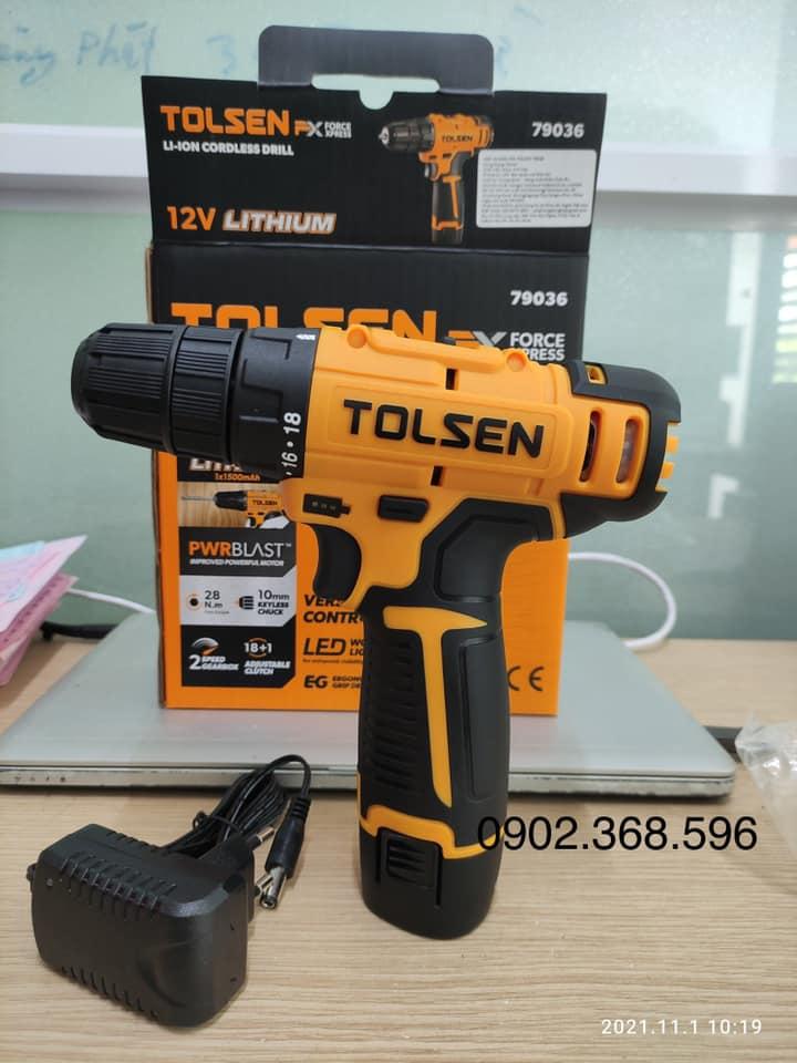 MÁY KHOAN PIN 12V TOLSEN 79036 - HÀNG CHÍNH HÃNG