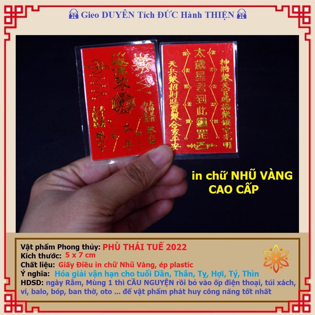 Thái Tuế năm 2022 - Phù Thái Tuế Nhâm Dần năm 2022 vi