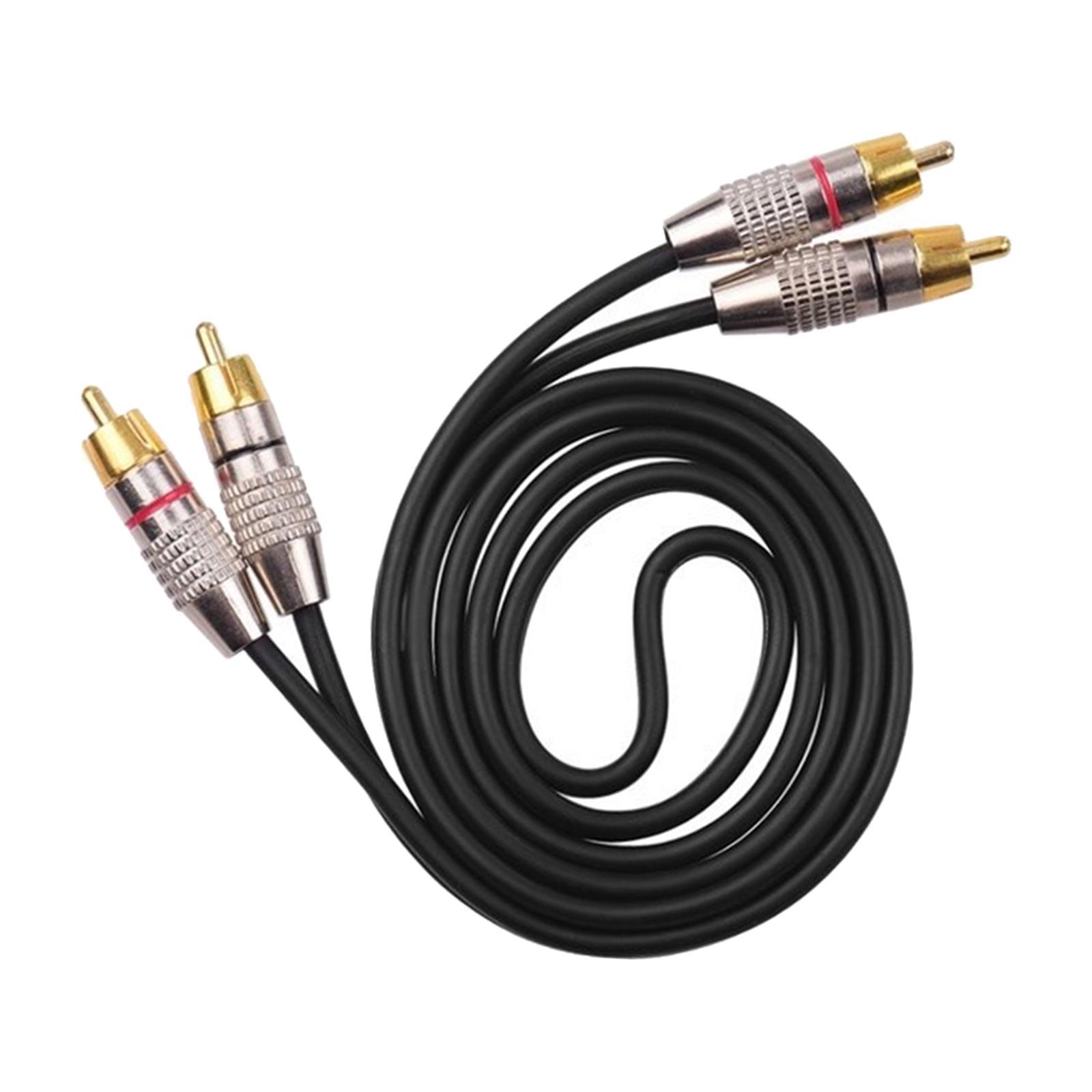2RCA to 2RCA Stereo Audio Cable Multipurpose for Subwoofer Home Audio