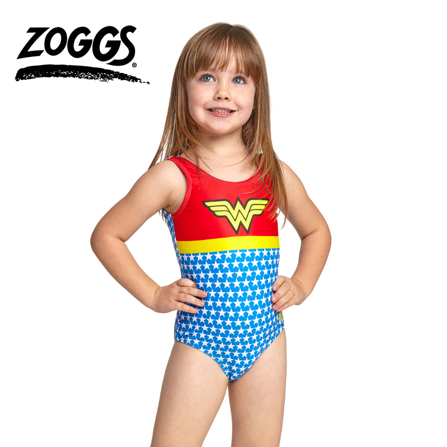 Đồ bơi một mảnh bé gái Zoggs Wonderwoman Scoopback - 467423