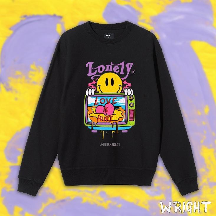 Áo sweater Wright lonelt tv smiley bigsize unisex