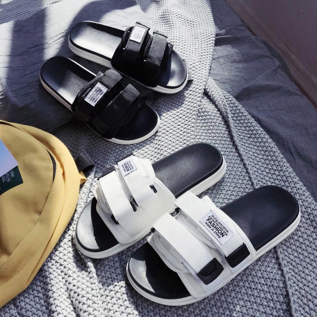 Dép quai ngang nam nữ unisex inviti Fashion quai dán