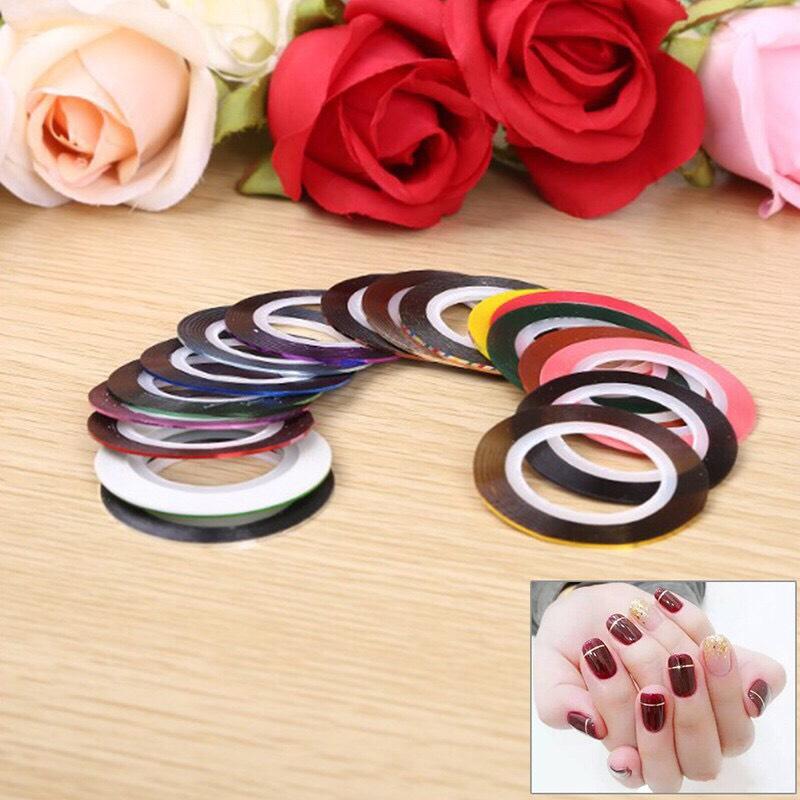 Băng keo dán móng lấp lánh 30 màu - sticker trang trí móng nail art N30