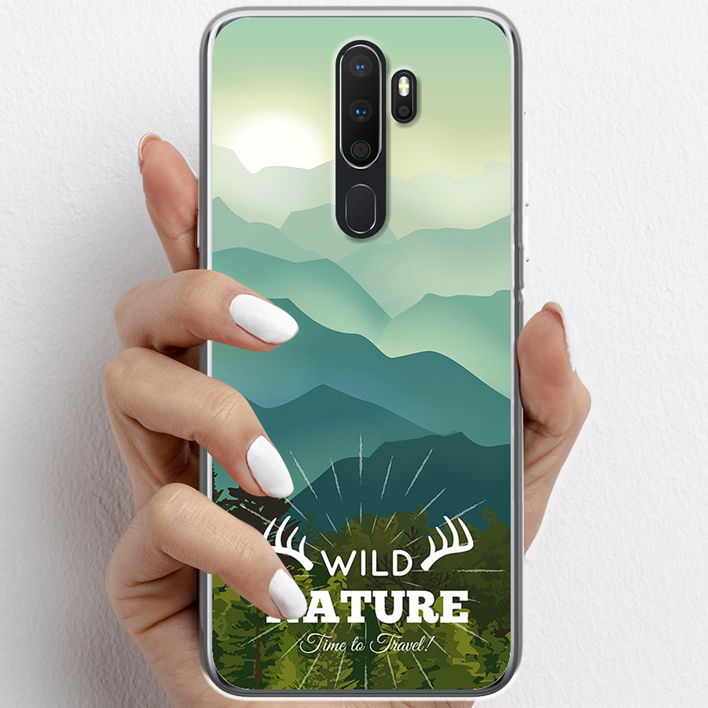 Ốp lưng cho Oppo A5 , A9  nhựa TPU mẫu Núi non