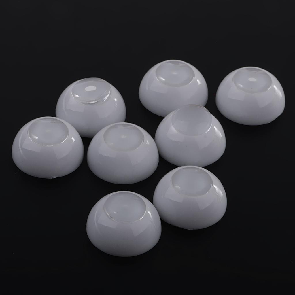 4 Pairs 16mm Acrylic Plastic Half Round Hollow BJD Doll Eyes With Separate 9mm