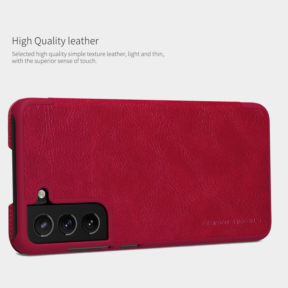 Bao da Leather cho Samsung Galaxy S21 FE 5G hiệu Nillkin Qin - hàng nhập khẩu