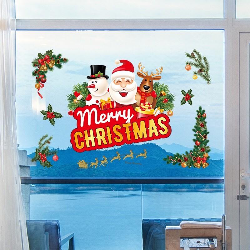 Decal trang trí Noel - Bảng chữ Merry christmas Sắc nét mẫu mới