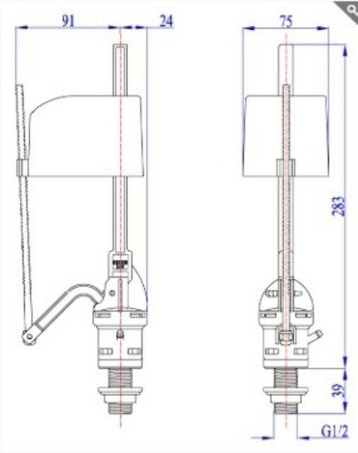 WS02 - cây cấp nước bộ xả bồn cầu