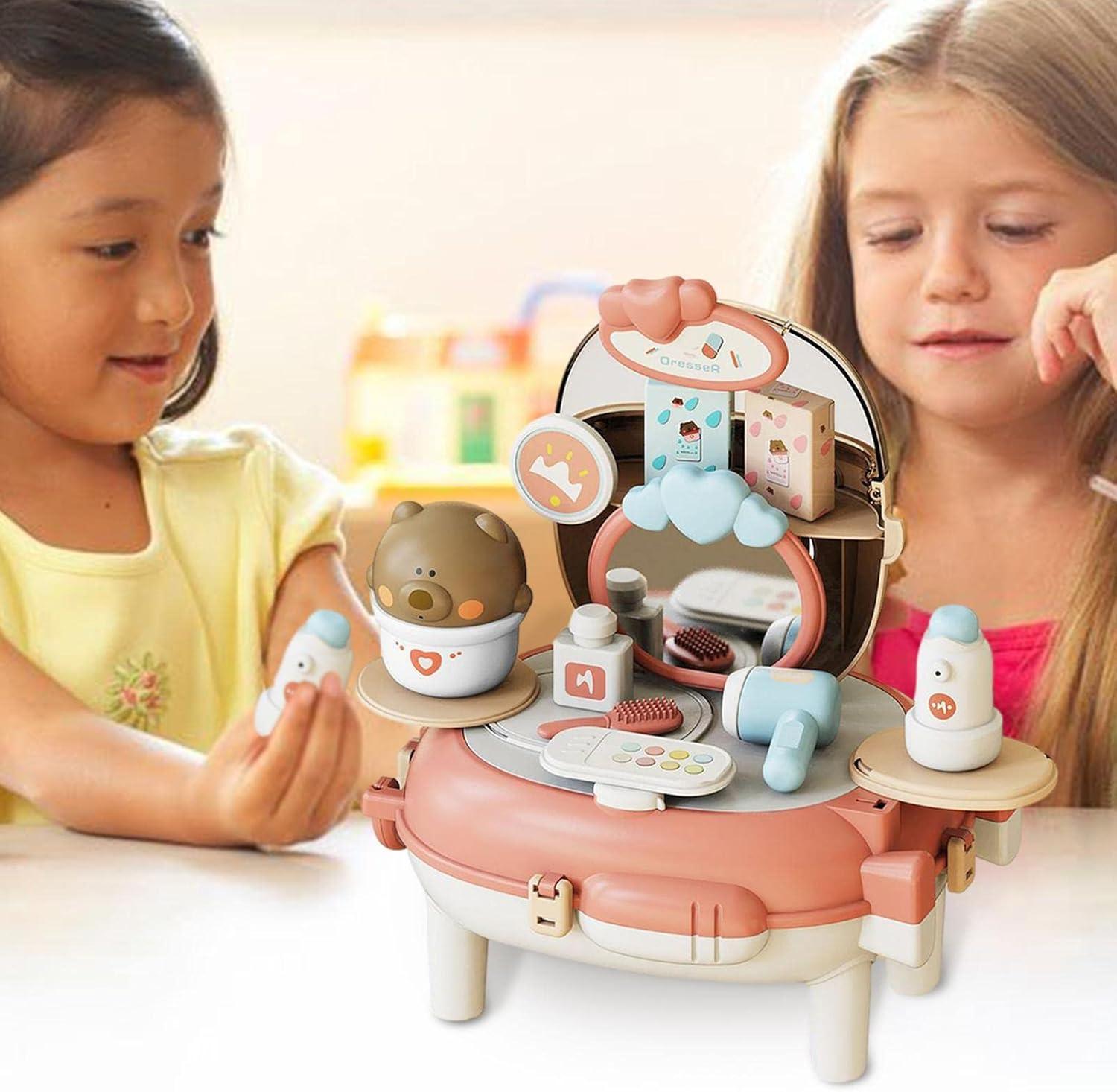 Đồ Chơi Ba Lô Trang Điểm Gấu Xinh Xắn - Bear Magic Backpack Dressing - Toys&amp;Joys HY-22 (21 Chi Tiết)