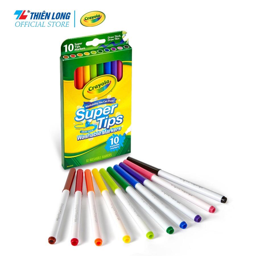 Bút lông màu Thiên Long Colokit Fiber Pen Washable - Có thể rửa được 10/20/36 màu