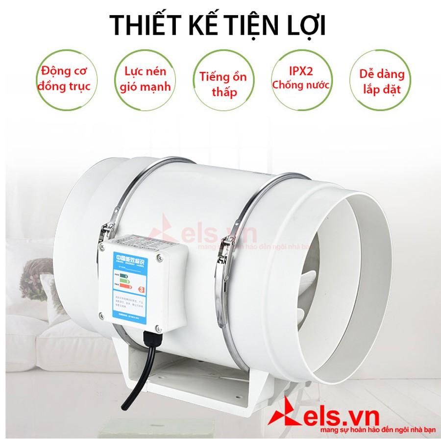 Quạt hút thông gió đường ống tròn Silent Phi 100mm,150mm cực mạnh