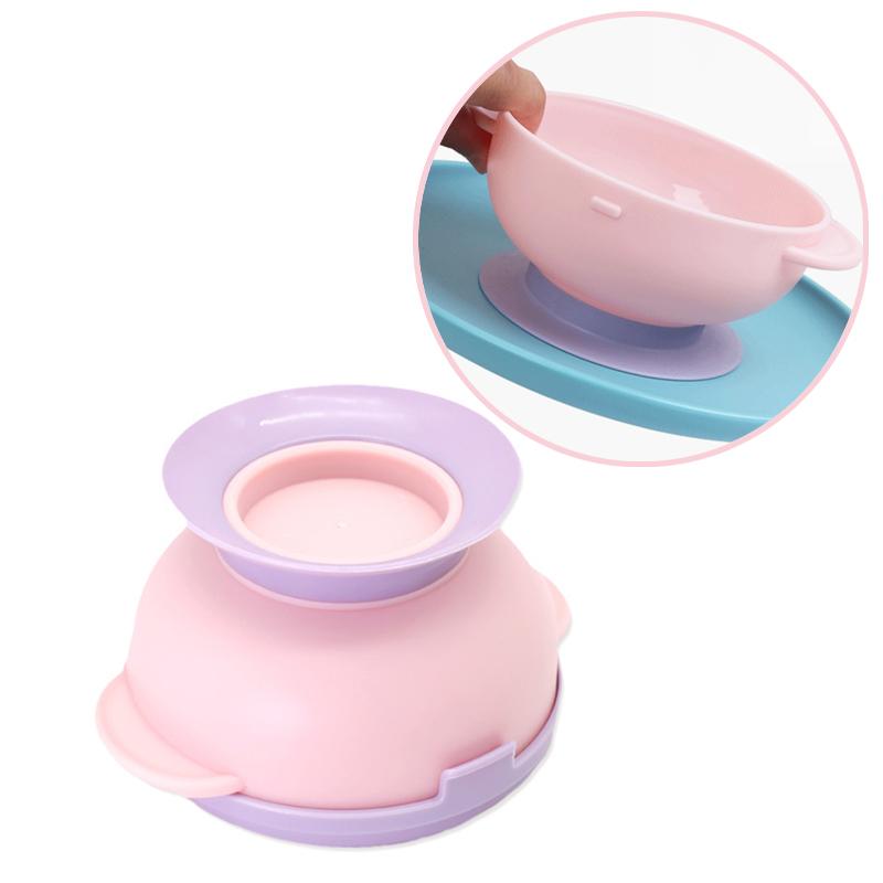 4 Cái/bộ Bé Bộ Đồ Ăn Thực Phẩm Silicon Cao Cấp Trẻ Em Bát Ăn + Thìa + Ống Hút + Nắp Đậy Hút Không trượt Tập Đi Đào Tạo Dụng Cụ