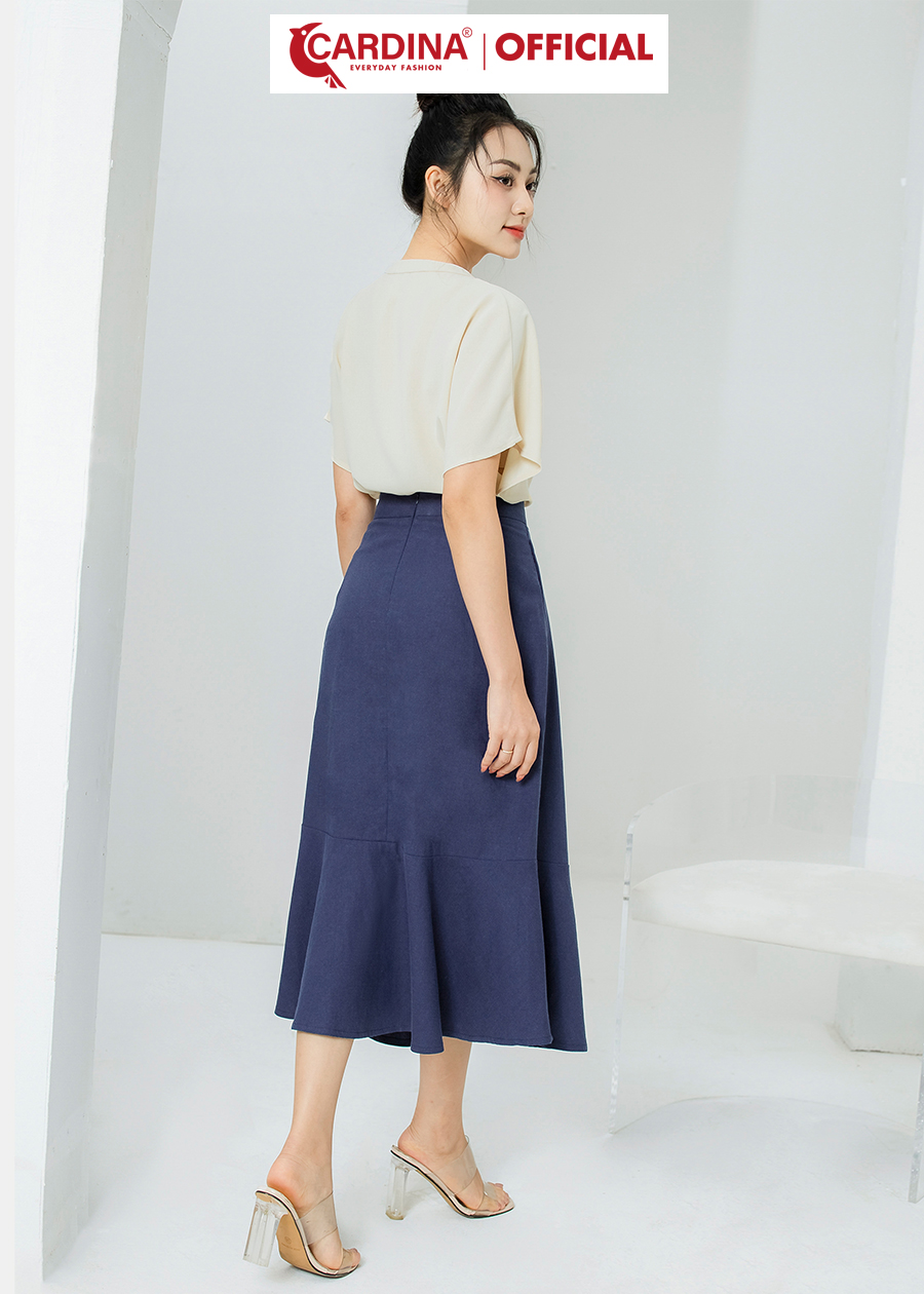 Chân Váy Nữ CARDINA Đồ Công Sở Chất Linen Đuôi Cá Cao Cấp Có Khuy Gỗ Thanh Lịch 3CV09.(Không Kèm Áo)