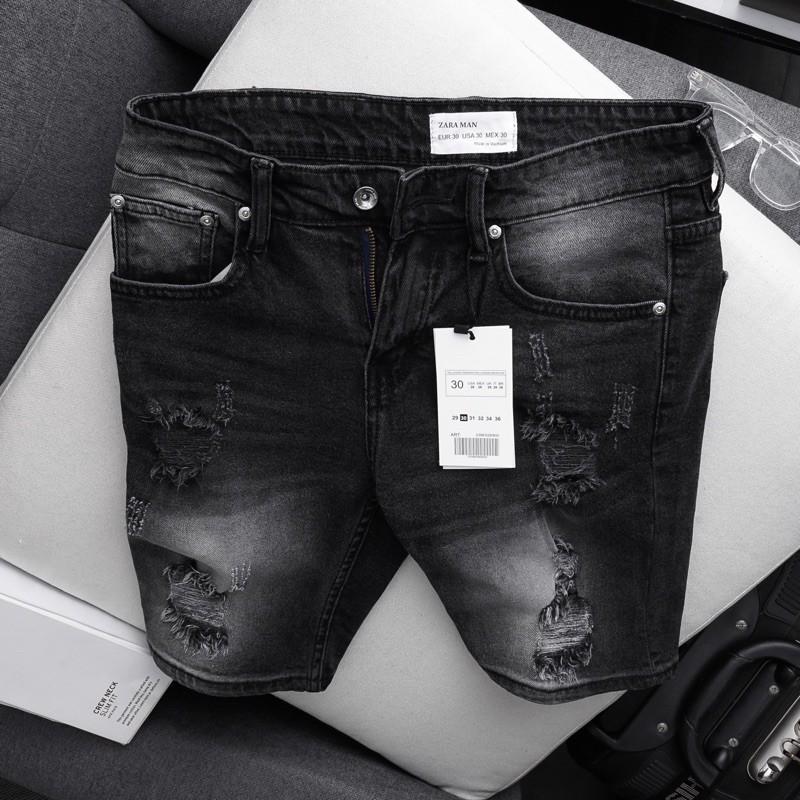 Quần short jean nam dáng suông co giãn nhẹ VNXK cao cấp