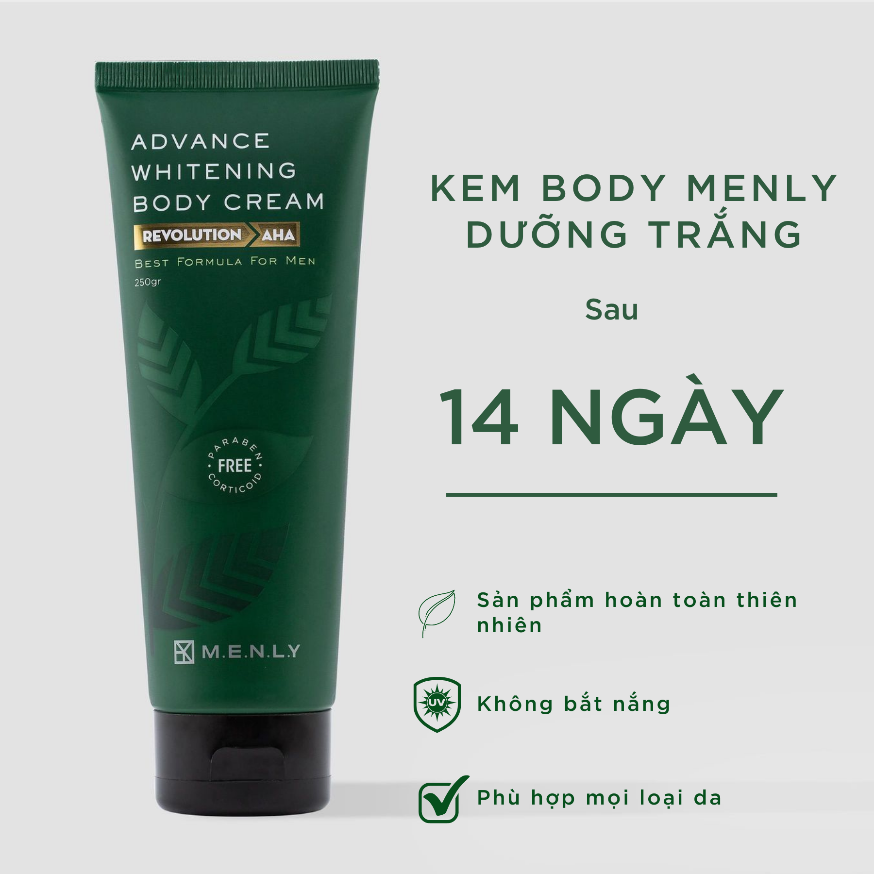 Kem dưỡng trắng cơ thể body Menly 250g