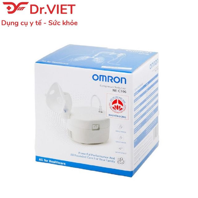 Máy xông mũi họng Omron NE-C106 Hàng chính hãng - Hỗ trợ đường hô hấp hiệu quả, an toàn cho trẻ em