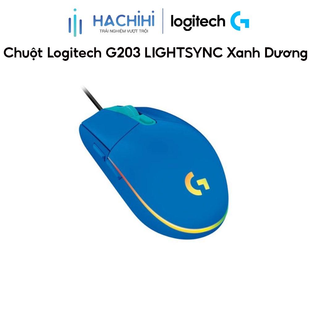 Chuột Logitech G203 LIGHTSYNC Xanh Dương Hàng chính hãng