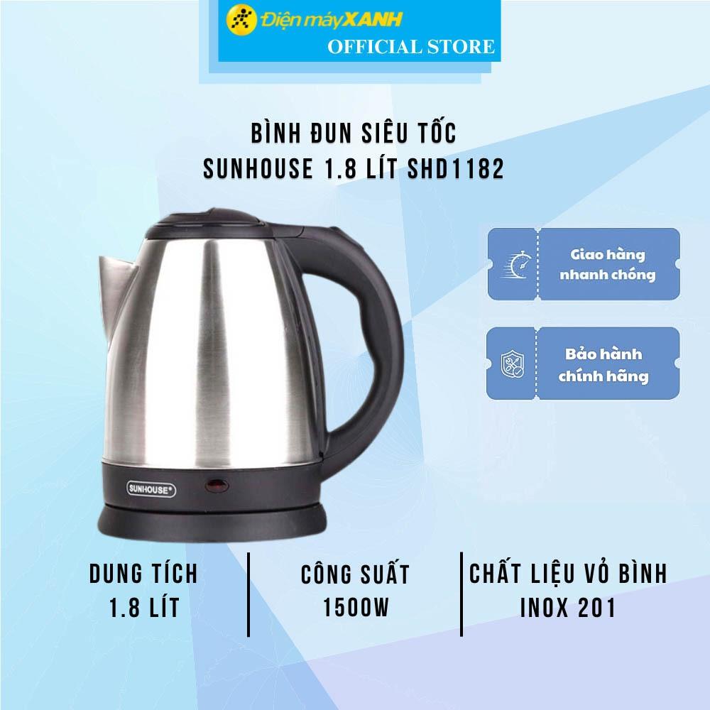 Bình đun siêu tốc Sunhouse 1.8 lít SHD1182 - Hàng chính hãng