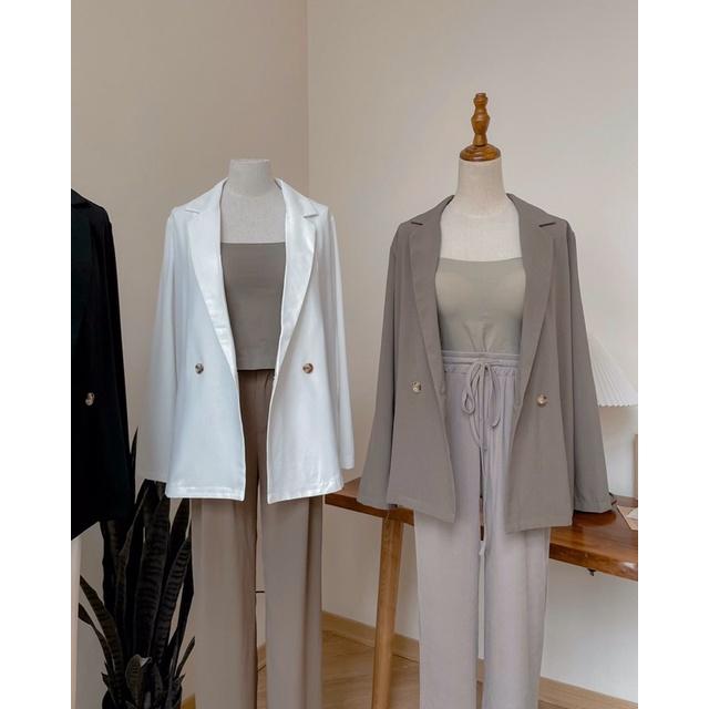 Áo khoác blazer vest nữ cổ gập 72a38 by germe
