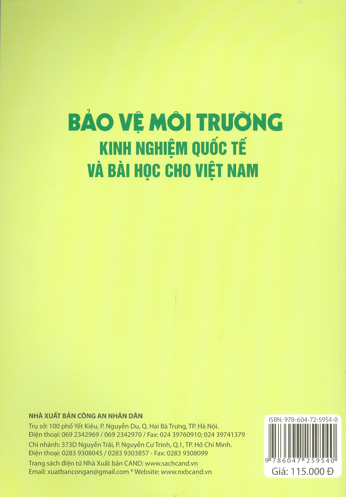 Bảo Vệ Môi Trường Kinh Nghiệm Quốc Tế Và Bài Học Cho Việt Nam