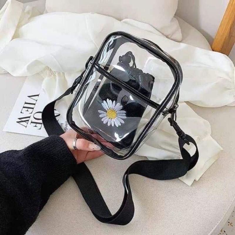 Túi xách nữ đeo chéo ulzzang trong suốt