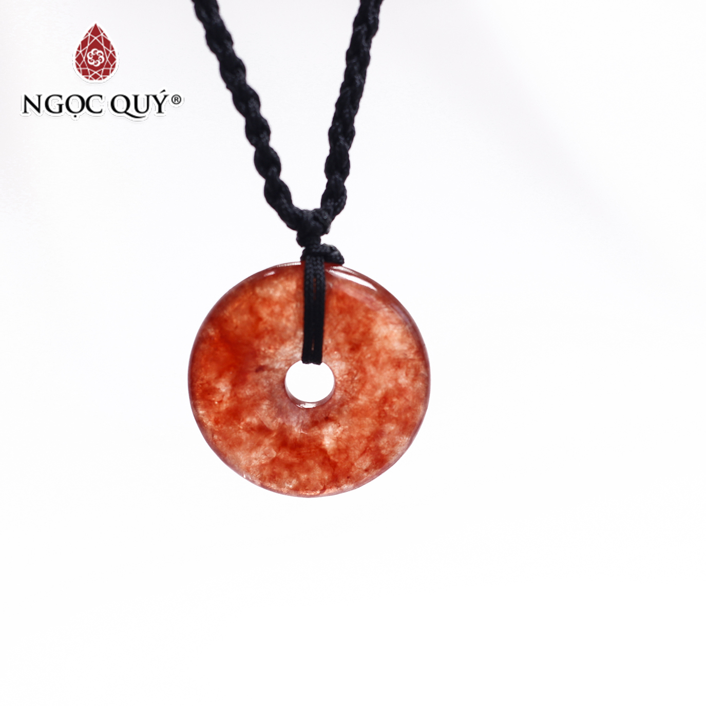 Mặt dây chuyền đồng điếu cẩm thạch huyết mệnh hỏa, thổ - Ngọc Qúy Gemstones