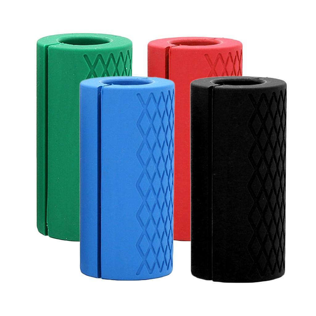 4Pcs  Bar Thick Barbell Dumbbell Grips For Weightlifting Training Triceps