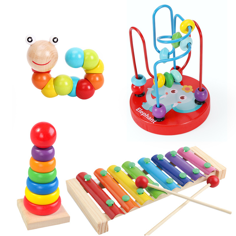Combo 4 đồ chơi gỗ thông minh phát triển trí não cho bé cho bé
