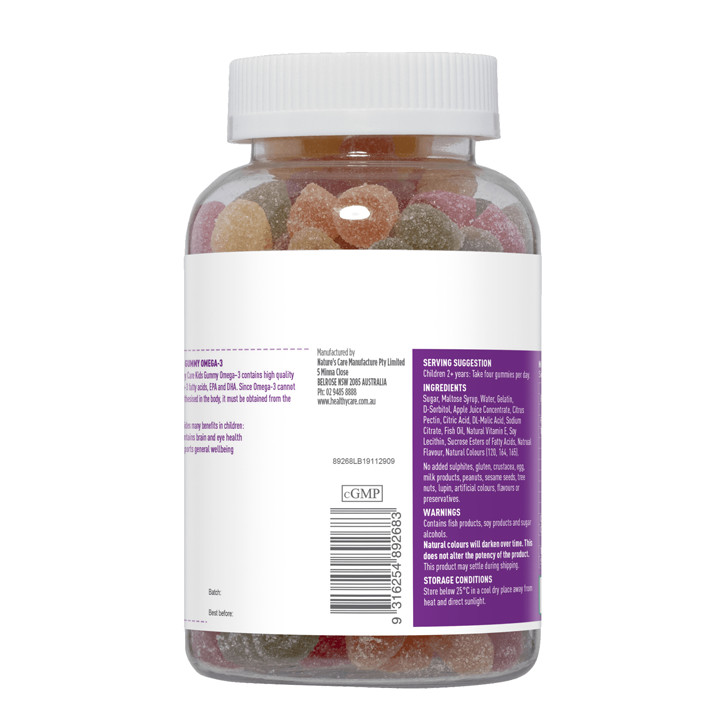 Omega 3 cho bé Healthy Care Kids Gummy Hỗ trợ phát triển trí tuệ toàn diện, tăng cường thị lực, Giúp bé học tập và ghi nhớ tốt hơn - QuaTangMe Extaste