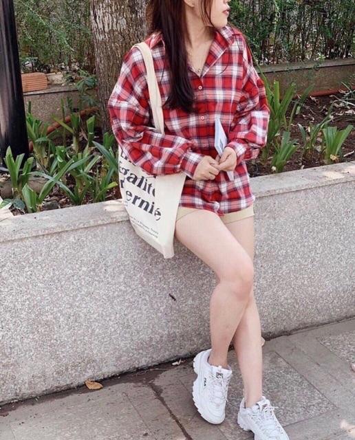 Áo sơ mi cổ thường tay nhún