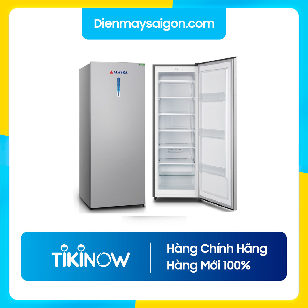 TỦ ĐÔNG ĐỨNG ALASKA 230 LÍT IF-23 NHÔM (R600A) - (HÀNG CHÍNH HÃNG) (CHỈ GIAO HCM)