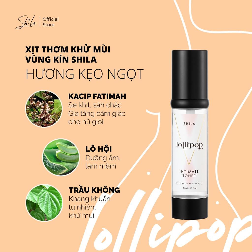 Bộ 3 chăm sóc vùng kín Shila (Shila Intimate Toner Lollipop, Shila Intimate Cleanser Lollipop, Shila Serum Glowy)