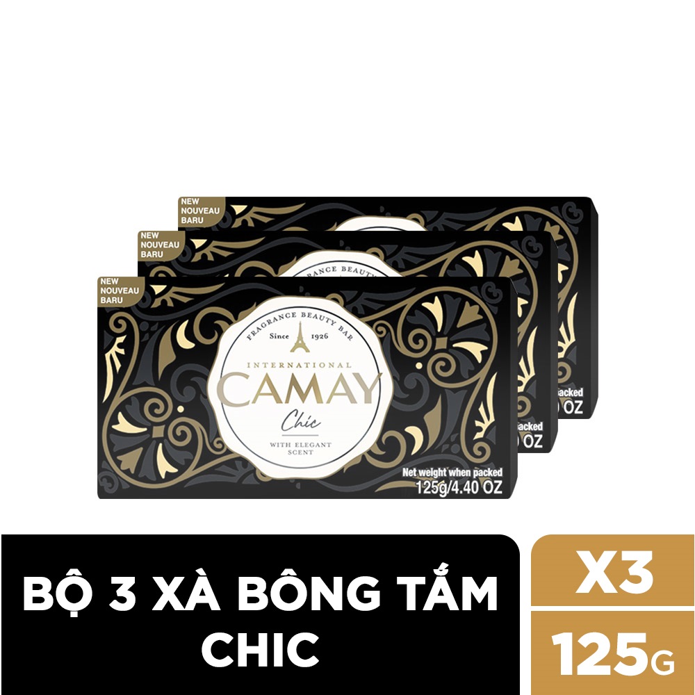 Combo 3 bánh xà bông Camay Chic (125g x 3)