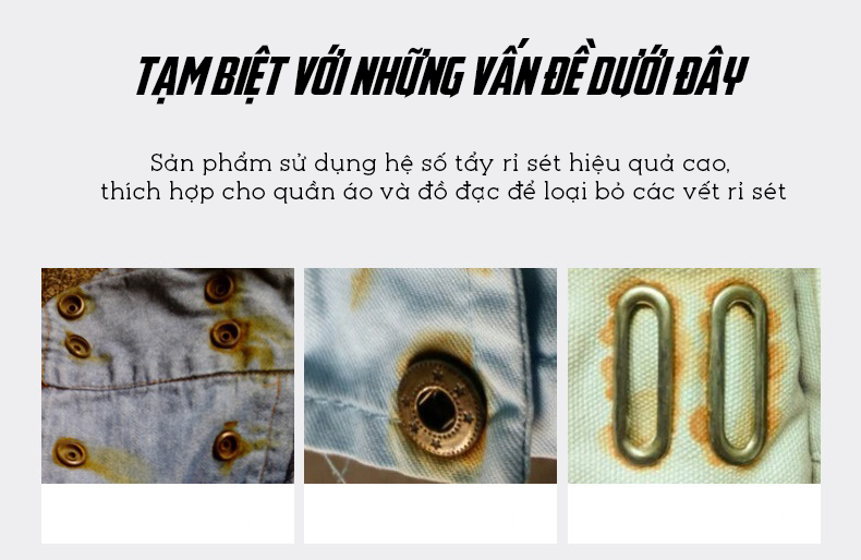 Dung Dịch Tẩy Vết Rỉ Sét Nhanh Chóng Trên Vải, Quần Áo Cao Cấp 80ml - Hàng Nhập Khẩu