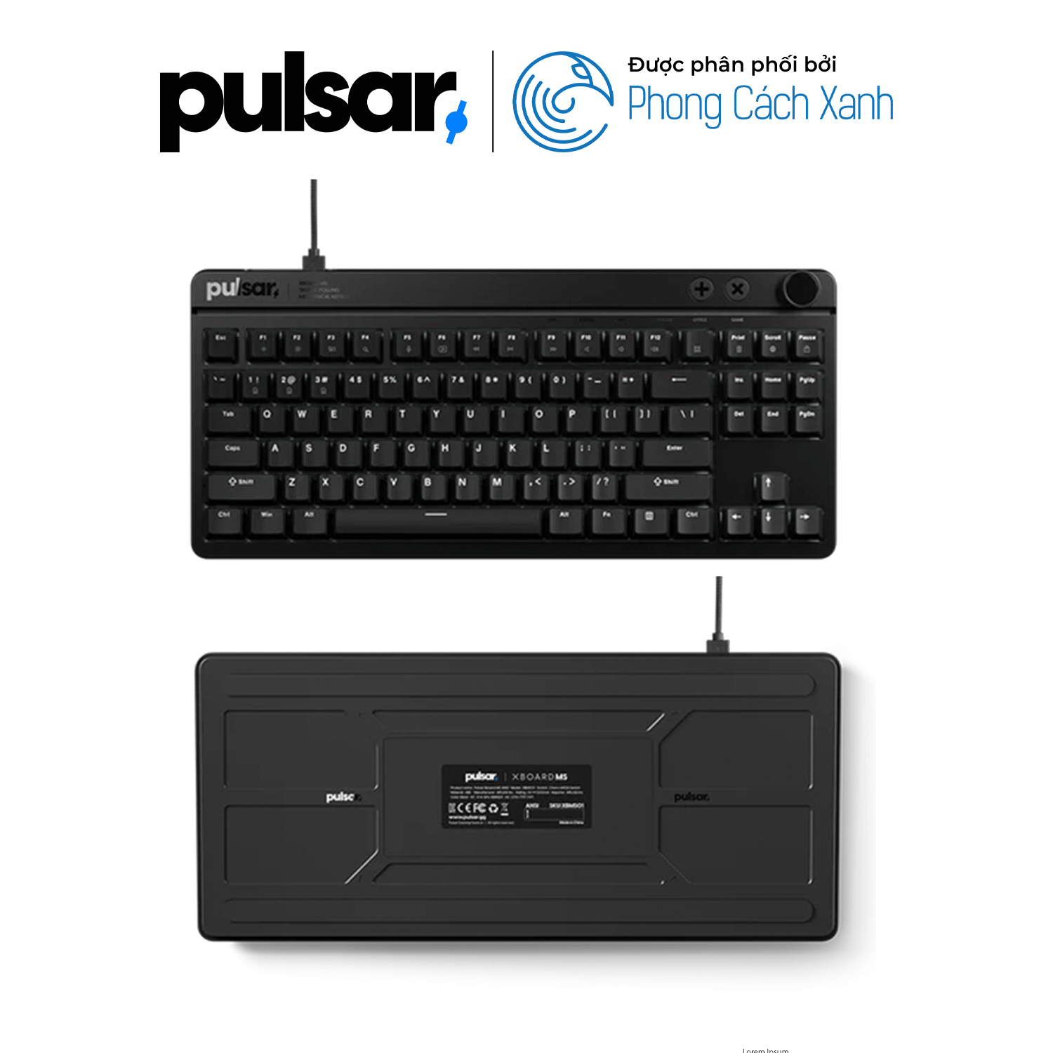 Bàn phím cơ Pulsar Xboard MS TKL ANSI - 8K Polling Rate - Hàng Chính Hãng