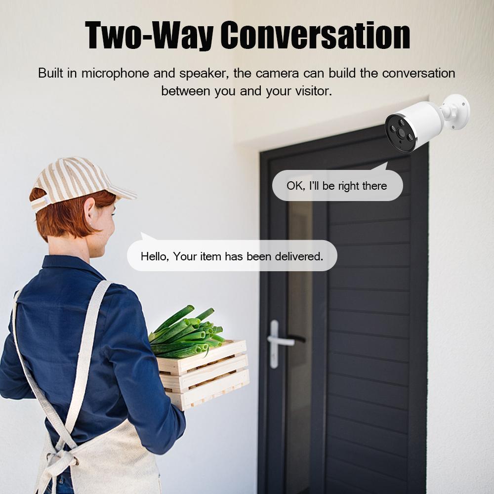 1080P Smart WiFi Camera Wireless Monitor Camera 2MP 130° Angle Night Vision Motion Detection Two-Way Talk APP Control