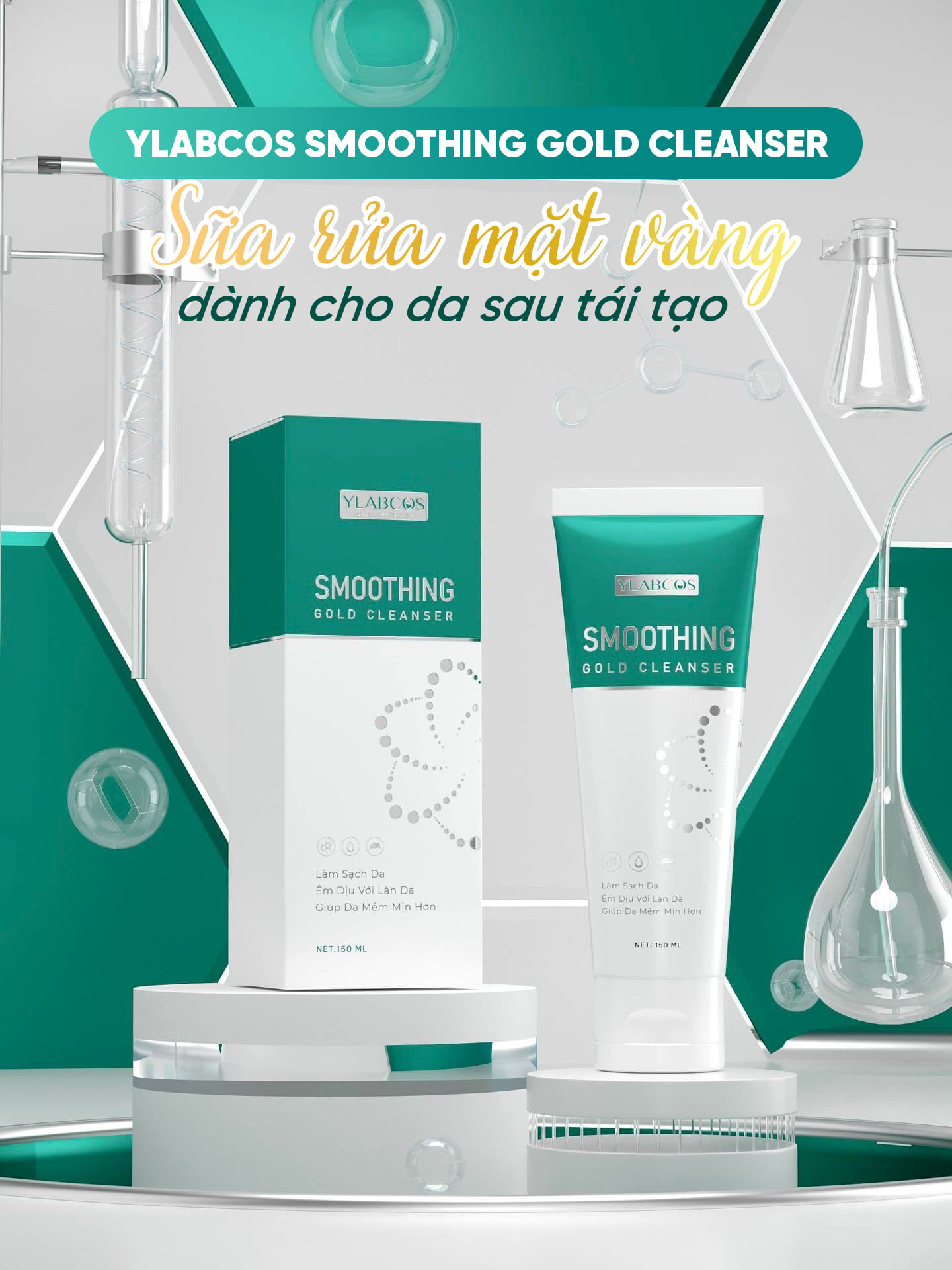 Sữa Rửa Mặt Vàng - Smoothing Gold Cleanser
