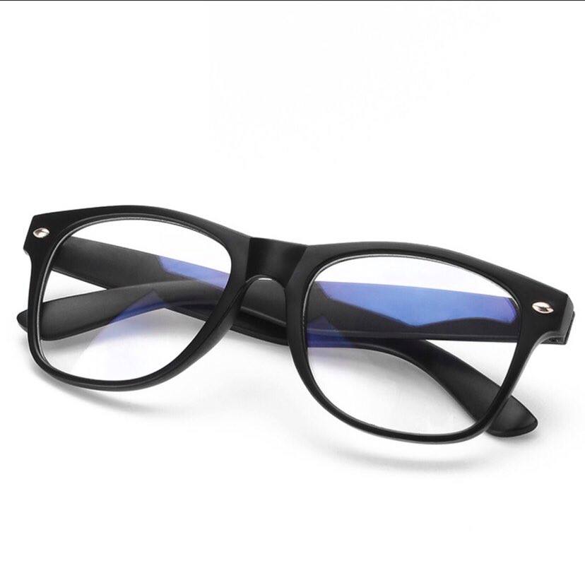 Gọng Kính Unisex Mắt Vuông Gọng Nhựa Đen Cổ Điển (Màu Đen)