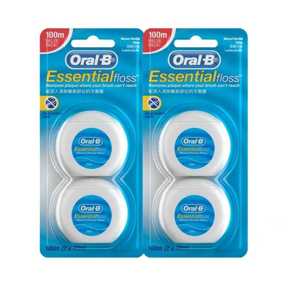 Combo 2 Vỉ Tiết Kiệm 2 Hộp Chỉ Nha Khoa ORAL-B Essential Mint (Hộp 50m)