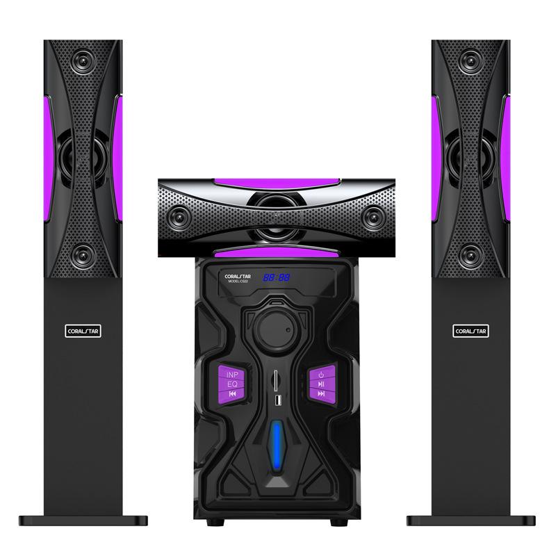 3.1 Sàn âm thanh đa phương tiện Standing Sumedia Hệ thống nhà hát 3D Subwa-loa siêu trầm 60W loa bluetooth TV có điều khiển từ xa Color: SM6700 mic