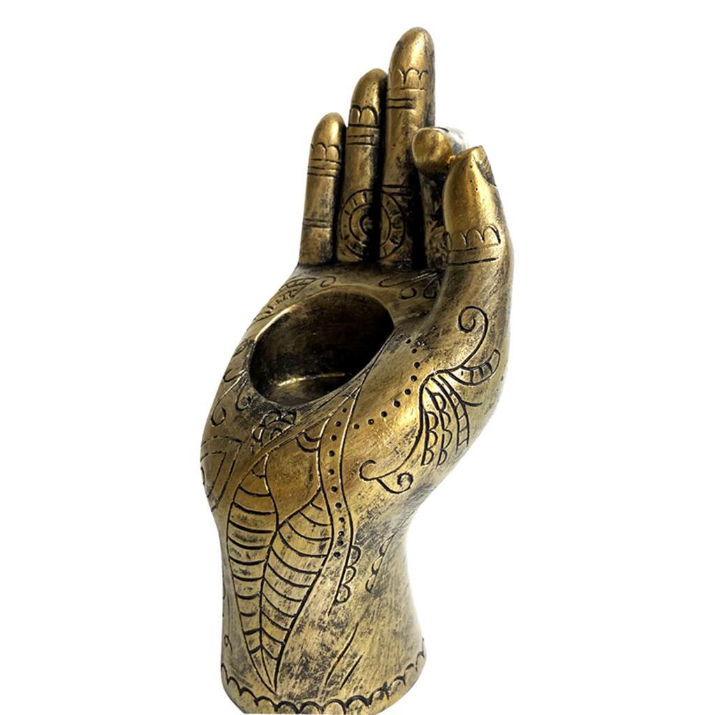 Buddha Yoga Mudra  Shape Candle Holder Meditation Room   Ornament