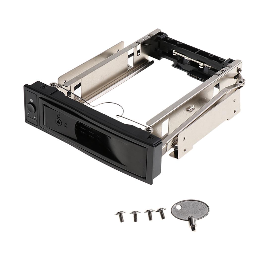 3.5'' HDD SATA Hot Swap Internal Enclosure Mobile Rack Caddy & Key Lock #2